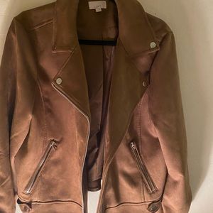 Loft Faux Suede Moto Jacket size XL